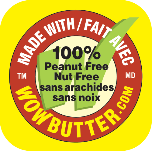 Made with 100 percent peanut and nut free sticker